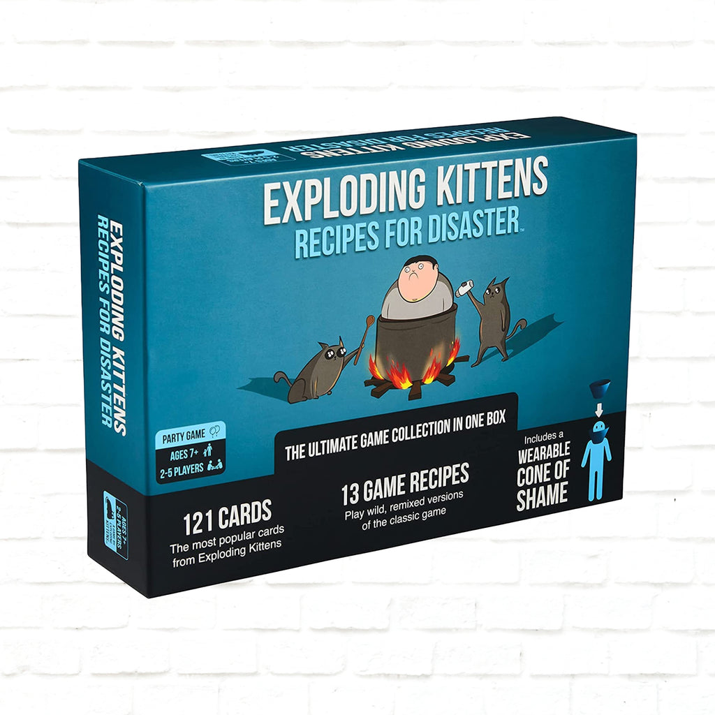 Exploding Kittens Recipes for Disaster card game 3d cover of English Edition