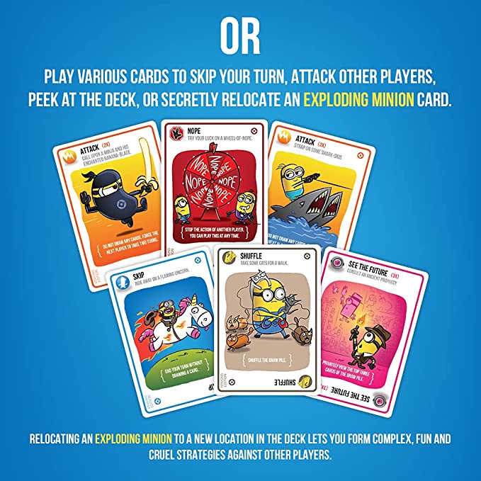 Exploding Fun Exploding Kittens Exploding Minions - Card Game English - EKEKGMIN1 ...
