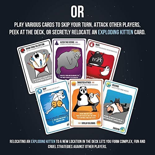 Exploding Kittens Imploding Kittens card game expansion skip cards description