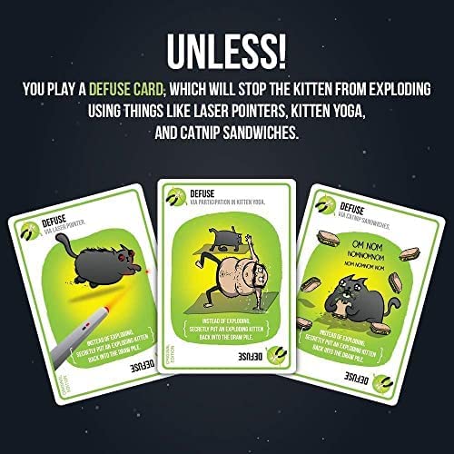Exploding Kittens Imploding Kittens card game expansion defuse cards description
