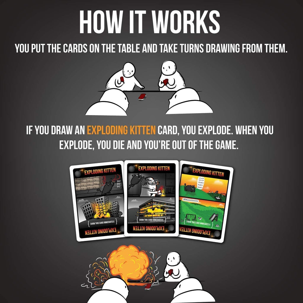 Exploding Kittens Exploding Kittens NSFW Edition card game rules and how the gameplay works