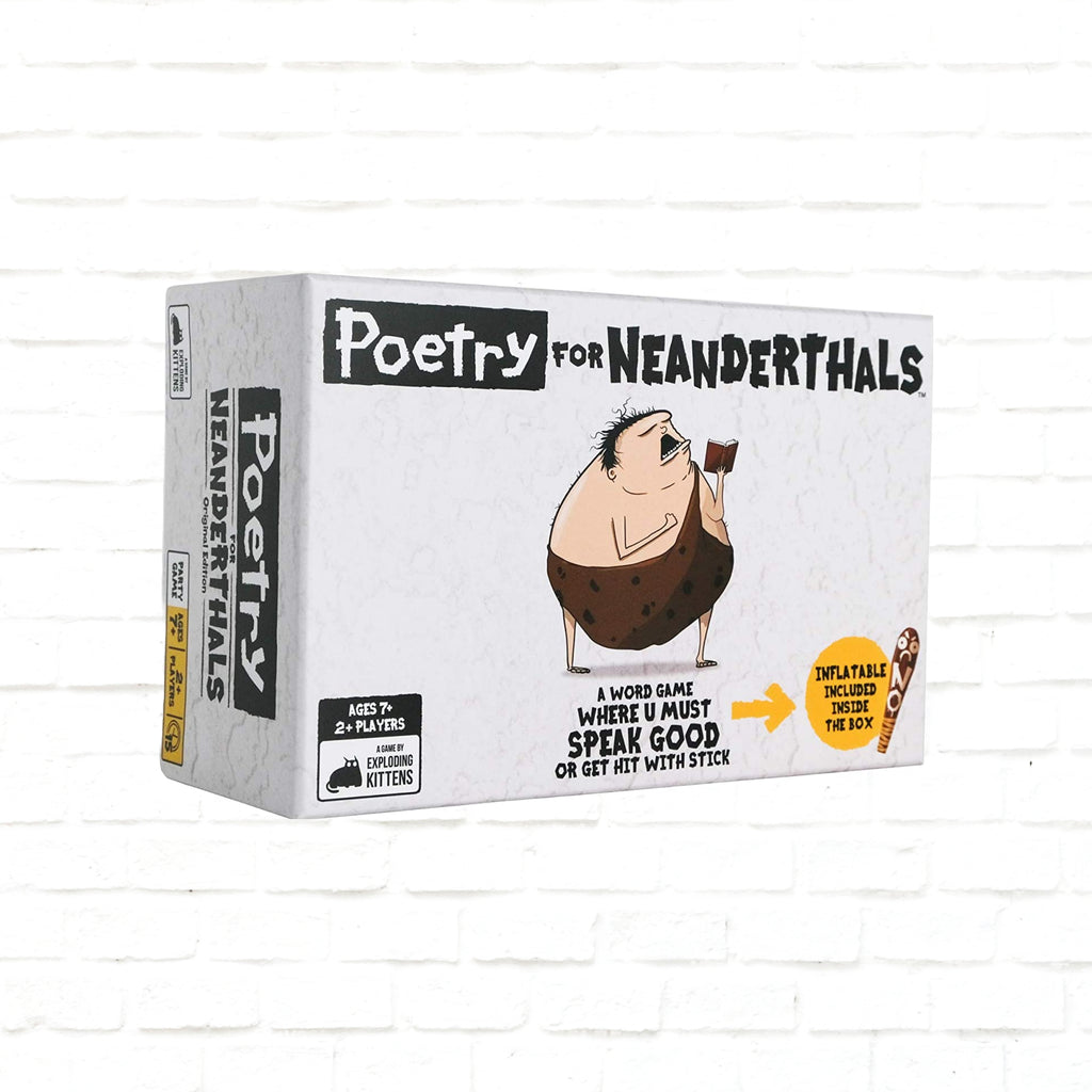 Exploding Kittens Poetry for Neandethals card game 3d cover of English edition