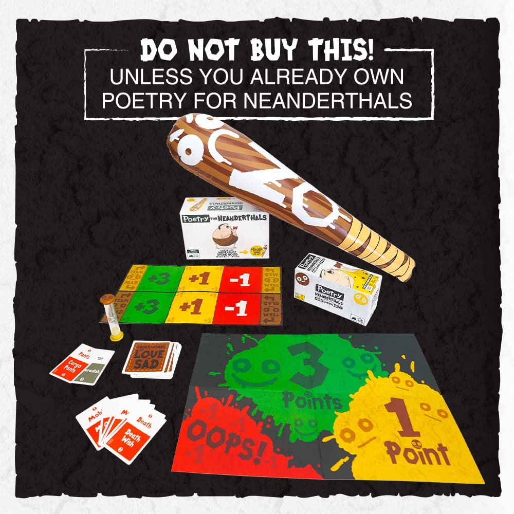 Exploding Kittens Poetry for Neanderthals More cards box 1 expansion for party card game do not buy this unless you already own poetry for neanderthals