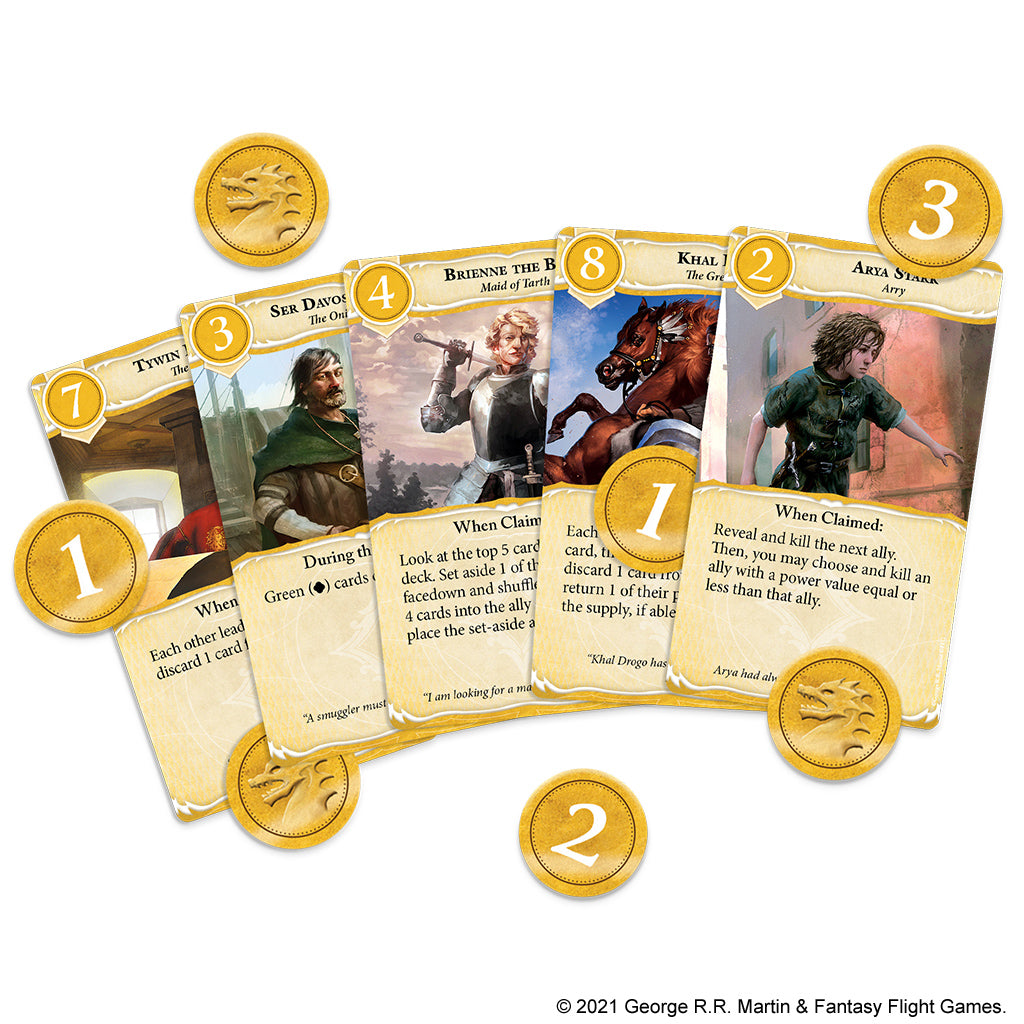 Fantasy Flight Games A Game of Thrones B'Twixt novel-based card game character cards