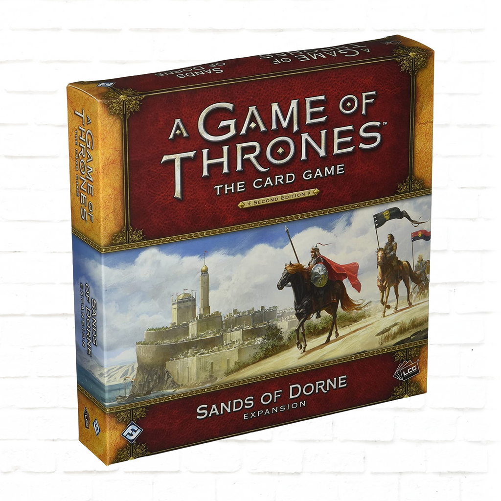 Fantasy Flight Games A Game of Thrones The Card Game Second Edition Sands of Dorne Expansion strategy card game cover
