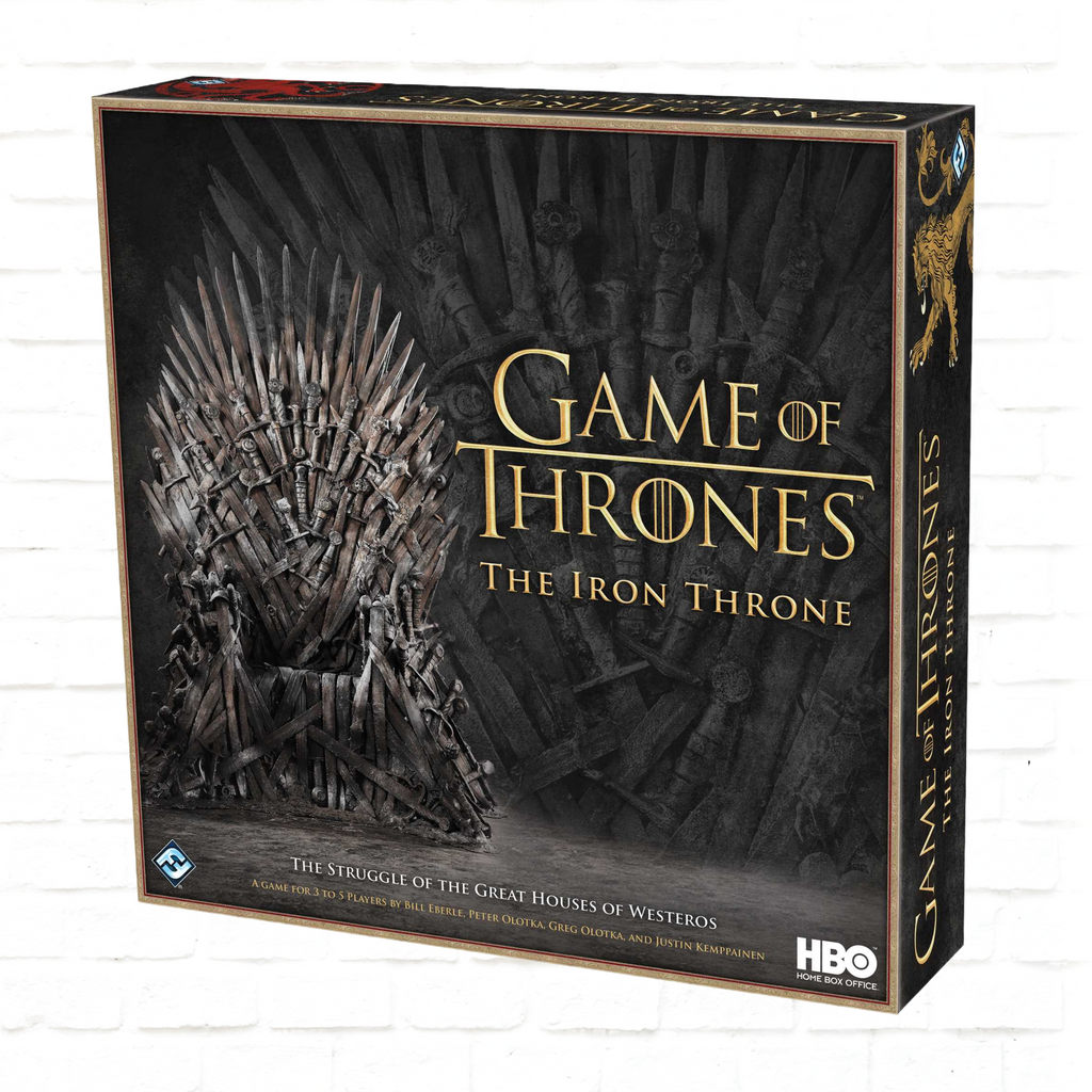 Fantasy Flight Games and HBO Game of Thrones The Board Game The Iron Throne bluffing board game cover