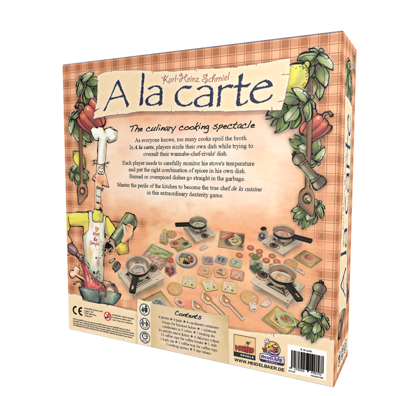 HeidelBÄR Games A La Carte English Edition board game 2d box back