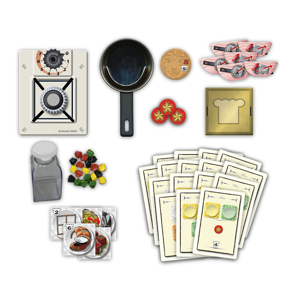 HeidelBÄR Games A La Carte Dessert Expansion multilingual edition cover of party board game contents presented by type