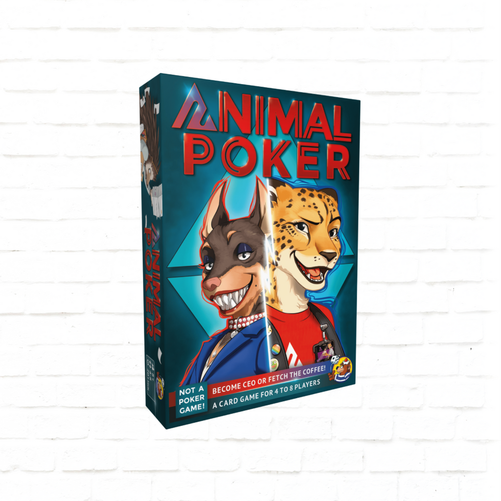 HeidelBÄR Games Animal Poker English Edition cover of fun card game for 4 to 8 players ages 8 and up