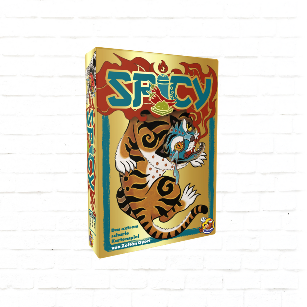HeidelBÄR Games Spicy Deutsche Ausgabe Cover des Partykartenspiels für 2-6 Spieler ab 10 Jahren
