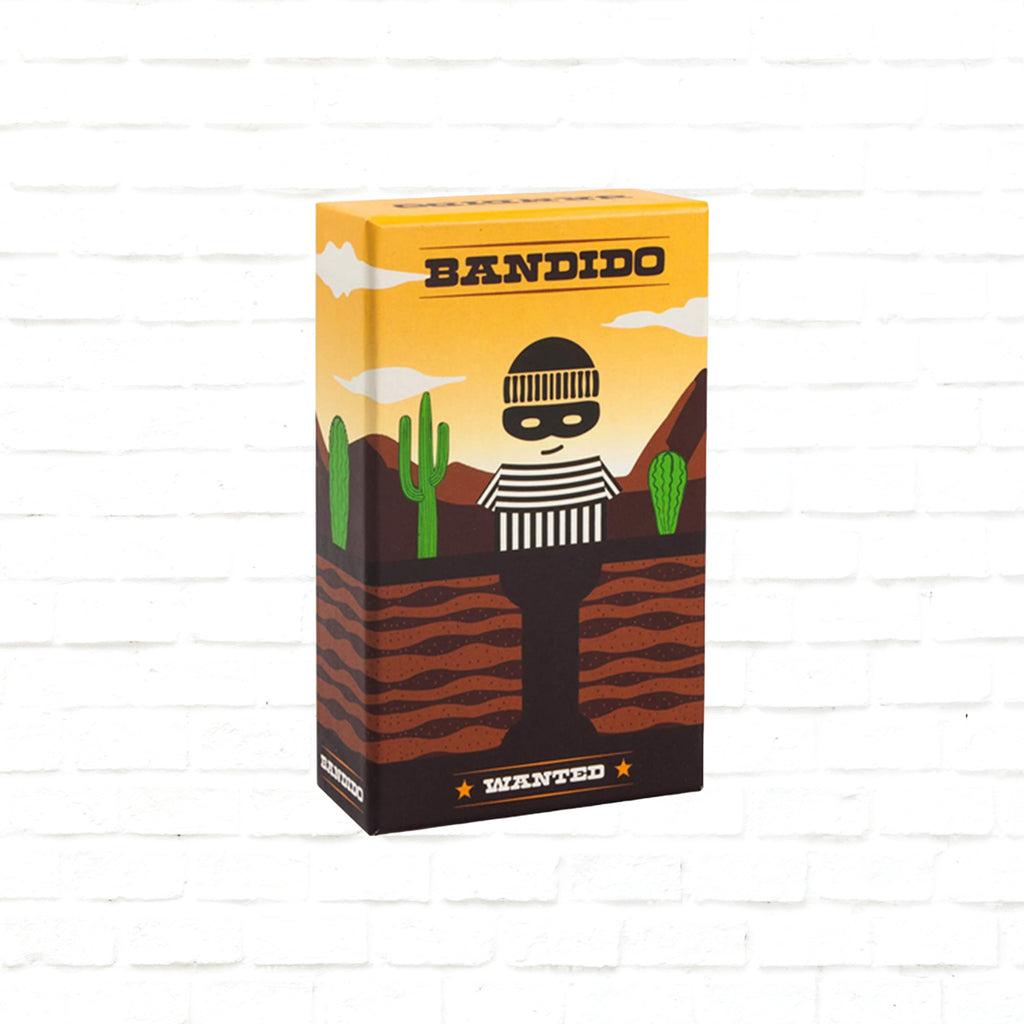 Helvetiq Bandido International edition 3d cover of card game for 1 to 4 players ages 6+ and up 15 minutes playing time