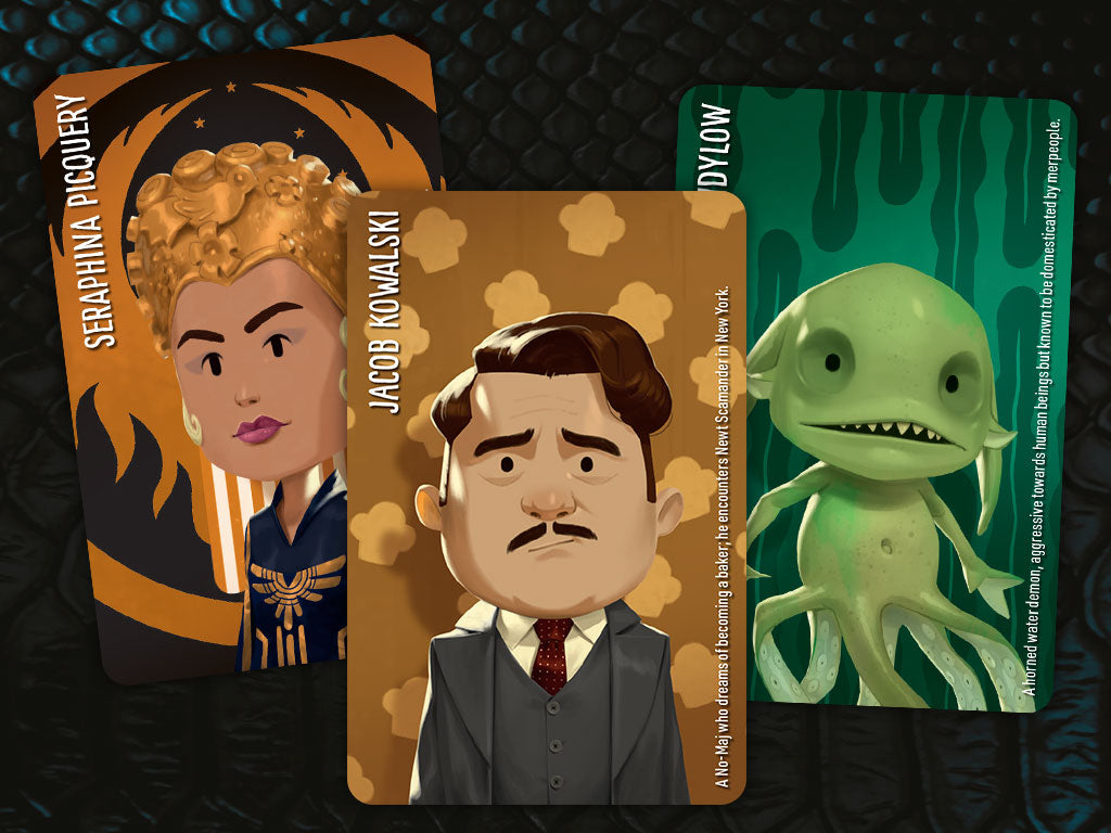 Horrible Guild Similo Fantastic Beasts and Where to Find Them English Edition Card game cover of cooperative party game Seraphi a Picquery Jacob Kowalski characters