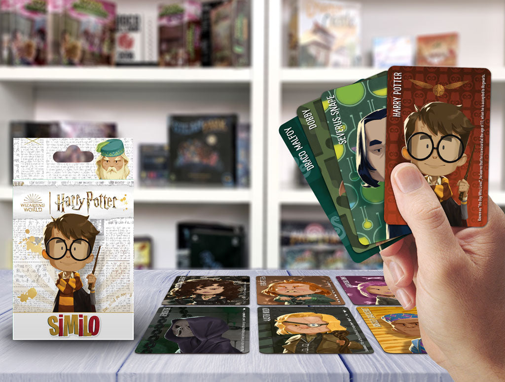 Horrible Guild Similo Harry Potter English Edition card game cover of cooperative party game contents with character cards displayed on the table