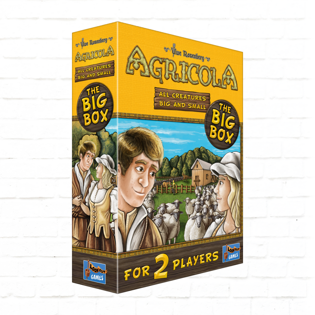 Lookout Games Agricola All Creatures Big and Small The Big Box board game cover of strategy game for 2 players