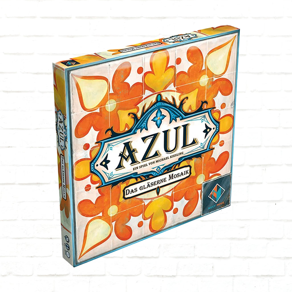 Next Move Games Azul Das Gläserne Mosaik Erweiterung Deutsche Ausgabe 3D-Cover des Brettspiels für 2 bis 4 Spieler ab 10 Jahren Spieldauer 30 bis 45 Minuten