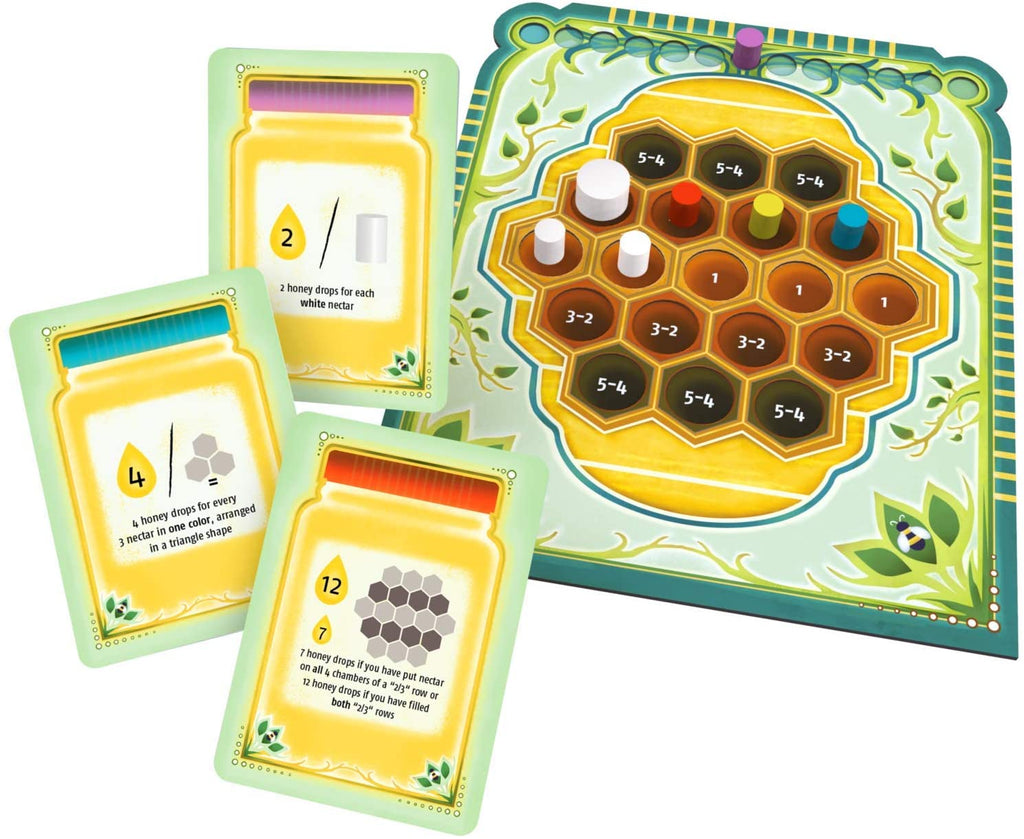 Next Move Games Beez board game contents with cards and boards