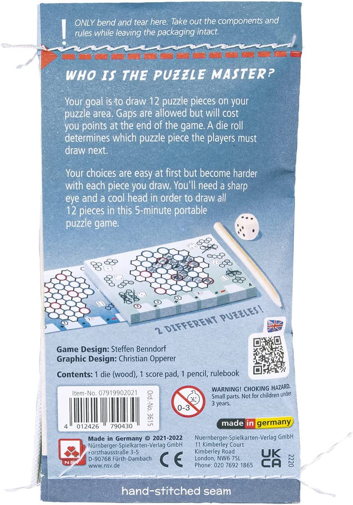 Nürnberger-Spielkarten-Verlag 5 Minuten Puzzle dice game box back description