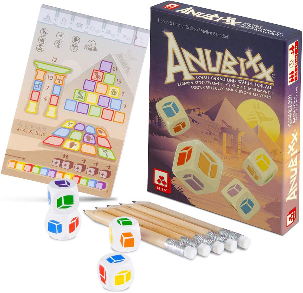 Nürnberger-Spielkarten-Verlag Anubixx Dice Game displayed components