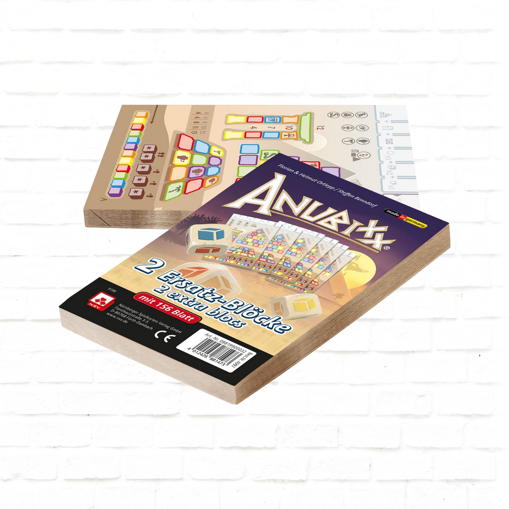 Nürnberger-Spielkarten-Verlag Anubixx replacement score pads dice game 3d cover