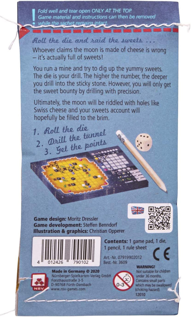 Honey Moon dice game box back description