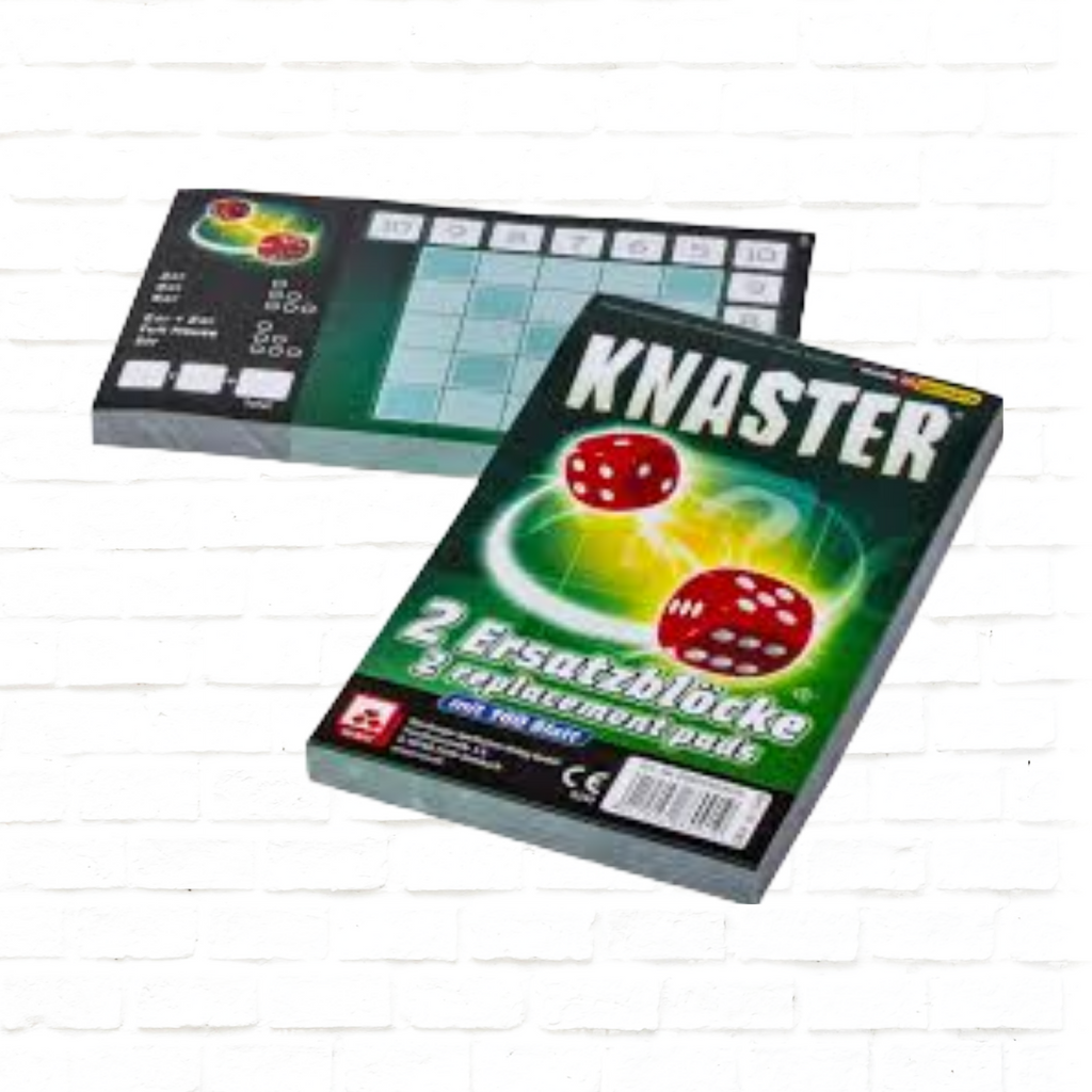 Nürnberger-Spielkarten Verlag Knaster replacement score pads dice game 3d cover