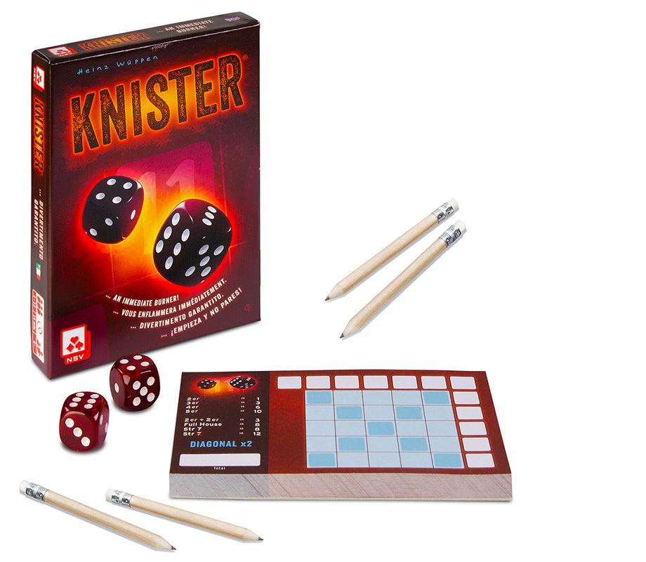 Nürnberger-Spielkarten Verlag Knister pencil dice and score pad components