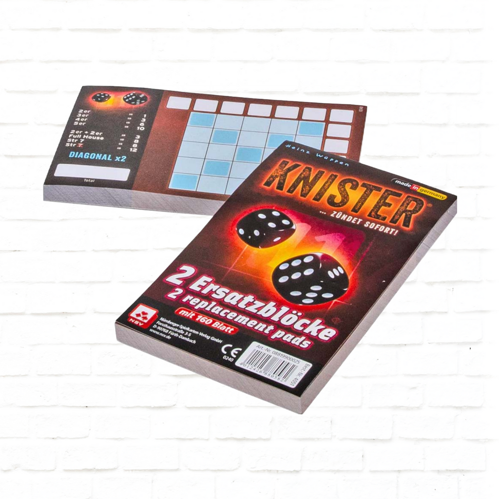 Nürnberger-Spielkarten Verlag Knister replacement score pads dice game 3d cover