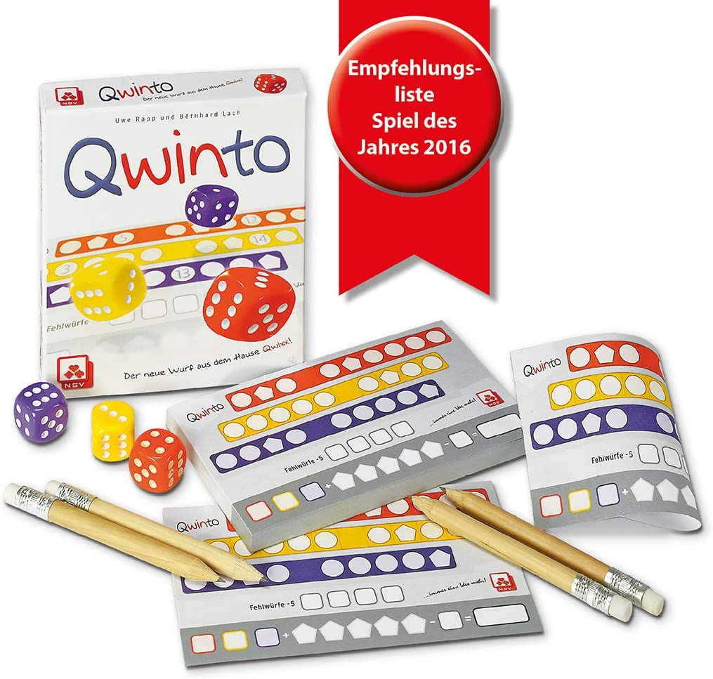 Nürnberger-Spielkarten-Verlag Qwinto würfelspiel Empfehlungsliste Spiel des Jahres 2016
