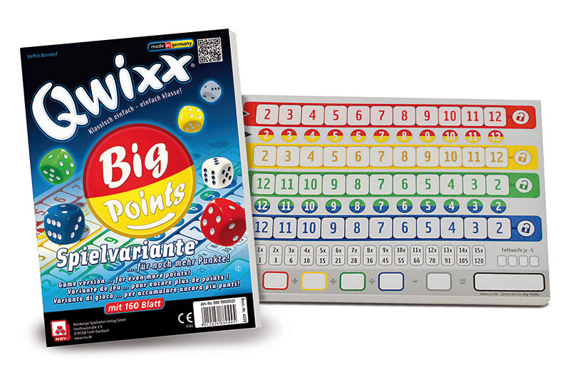 Nürnberger-Spielkarten-Verlag Qwixx Big Points Expansion dice game score pads