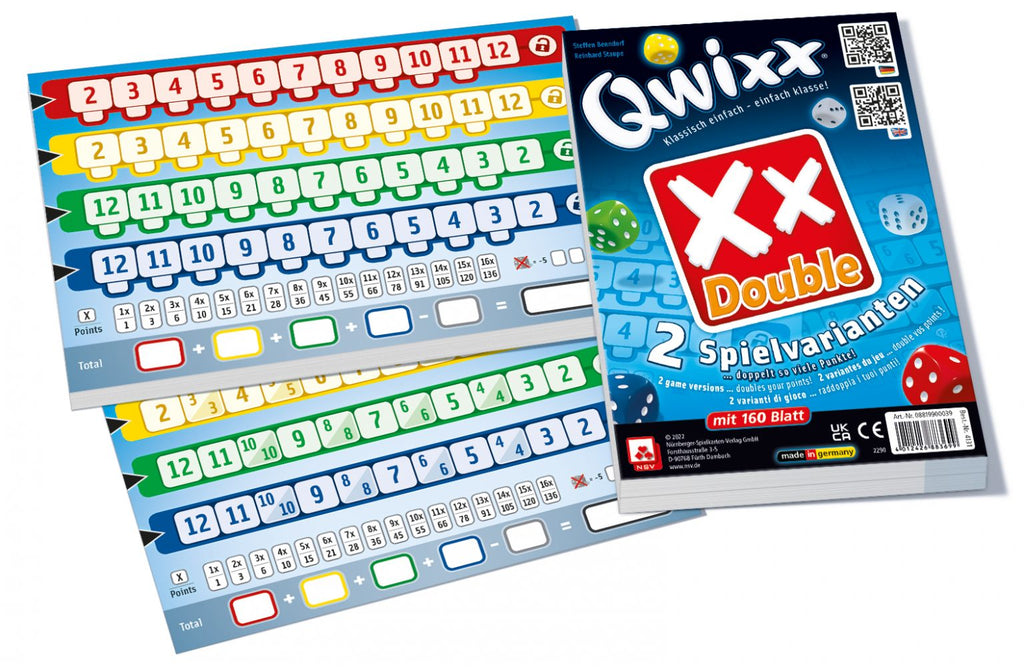 Nürnberger-Spielkarten-Verlag Qwixx Double Expansion dice game score pads