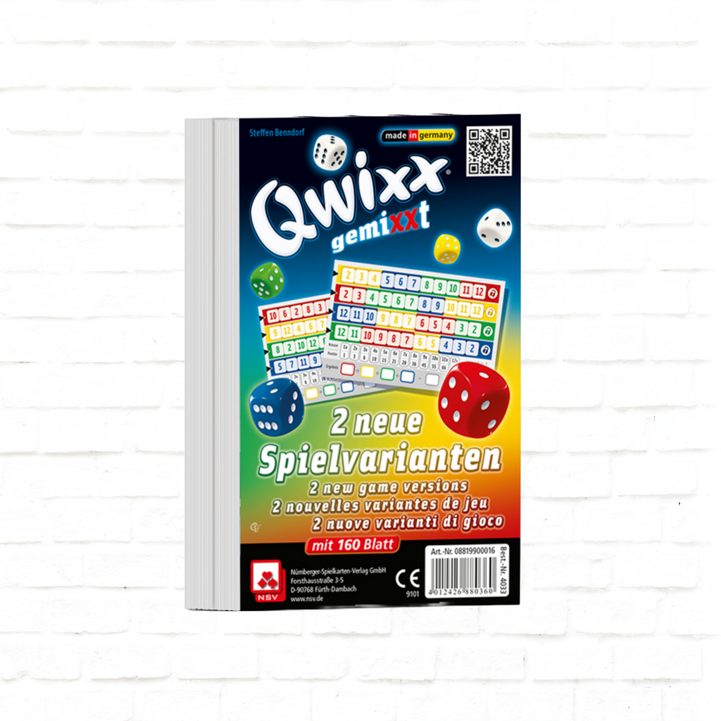 Nürnberger-Spielkarten-Verlag Qwixx Gemixxt Expansion dice game 3d cover