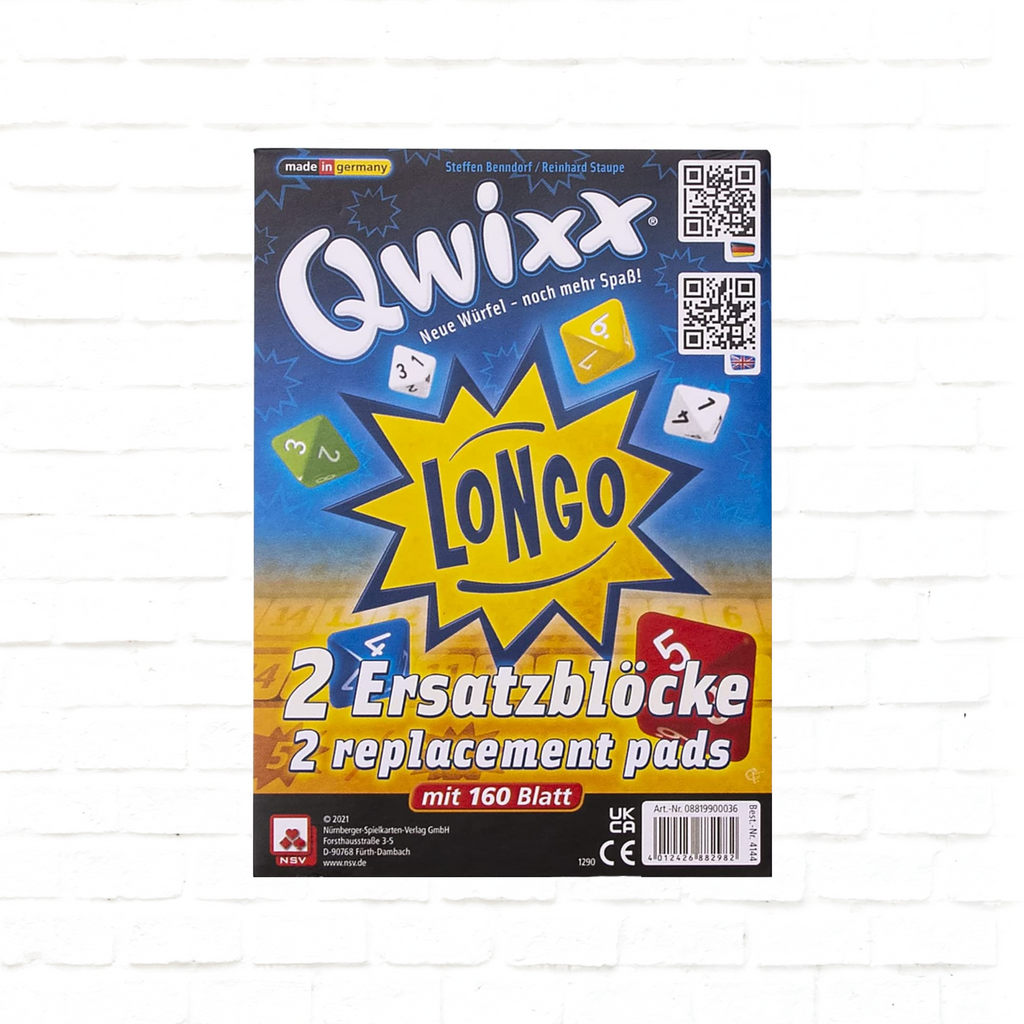 Nürnberger-Spielkarten-Verlag Qwixx Longo replacement score pads dice game cover