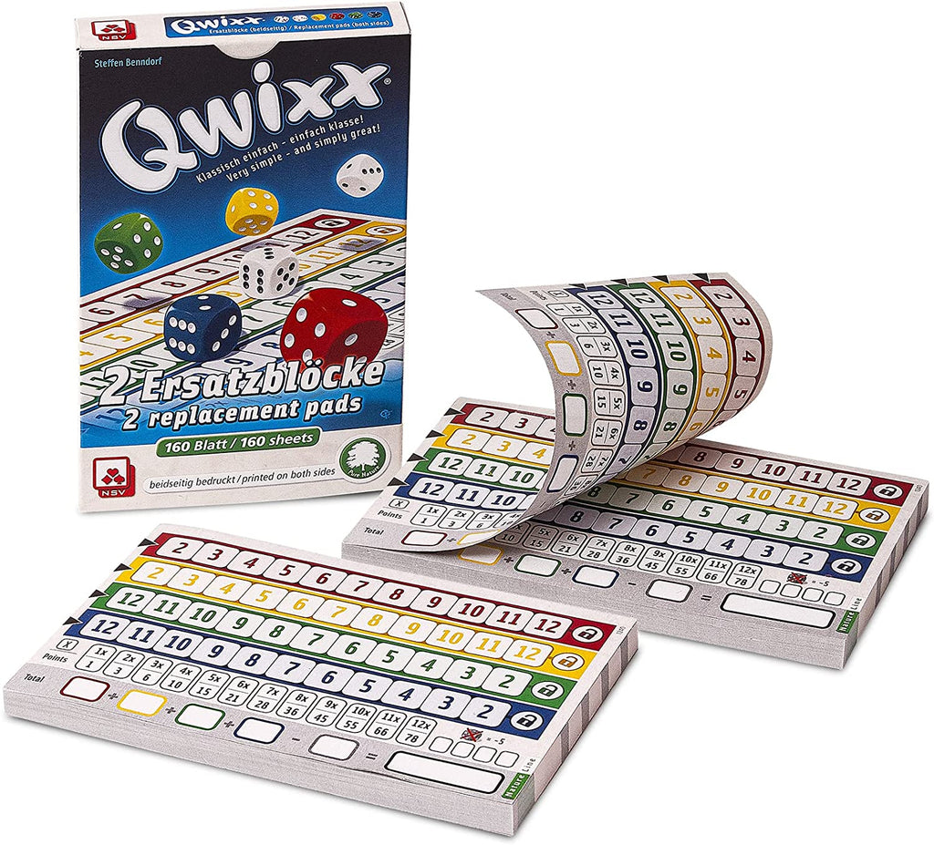 Nürnberger-Spielkarten-Verlag Qwixx natureline replacement score pads dice game scoring blocks presentation
