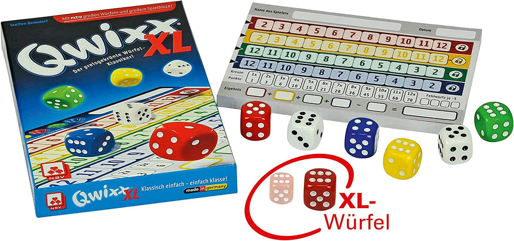 Nürnberger-Spielkarten-Verlag Qwixx XL Würfelspiel Präsentation