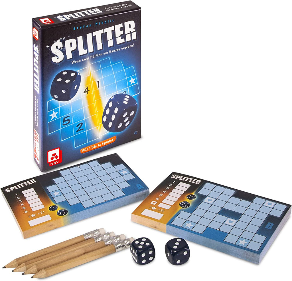 Nürnberger-Spielkarten-Verlag Splitter dice game components set aside the game