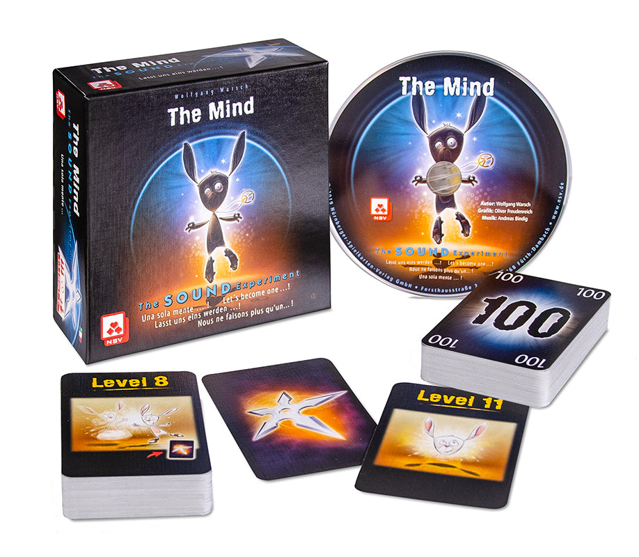 Nürnberger Spielkarten Verlag The Mind Sound Experiment International card game contents with cards and soundtrack presented