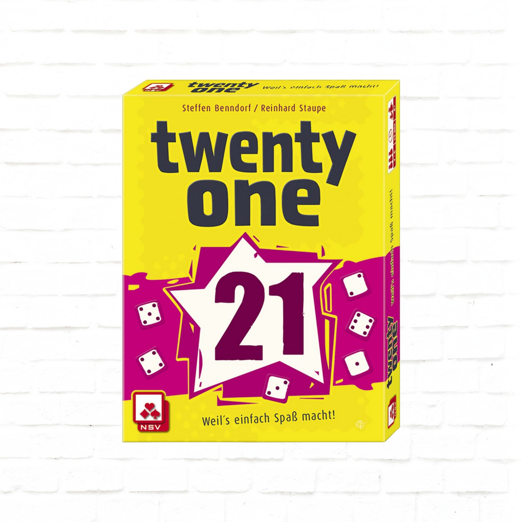 Nürnberger Spielkarten Verlag Twenty One Deutsche Ausgabe Würfelspiel-Cover zum Familienspiel für 2 bis 6 Spieler ab 8 Jahren