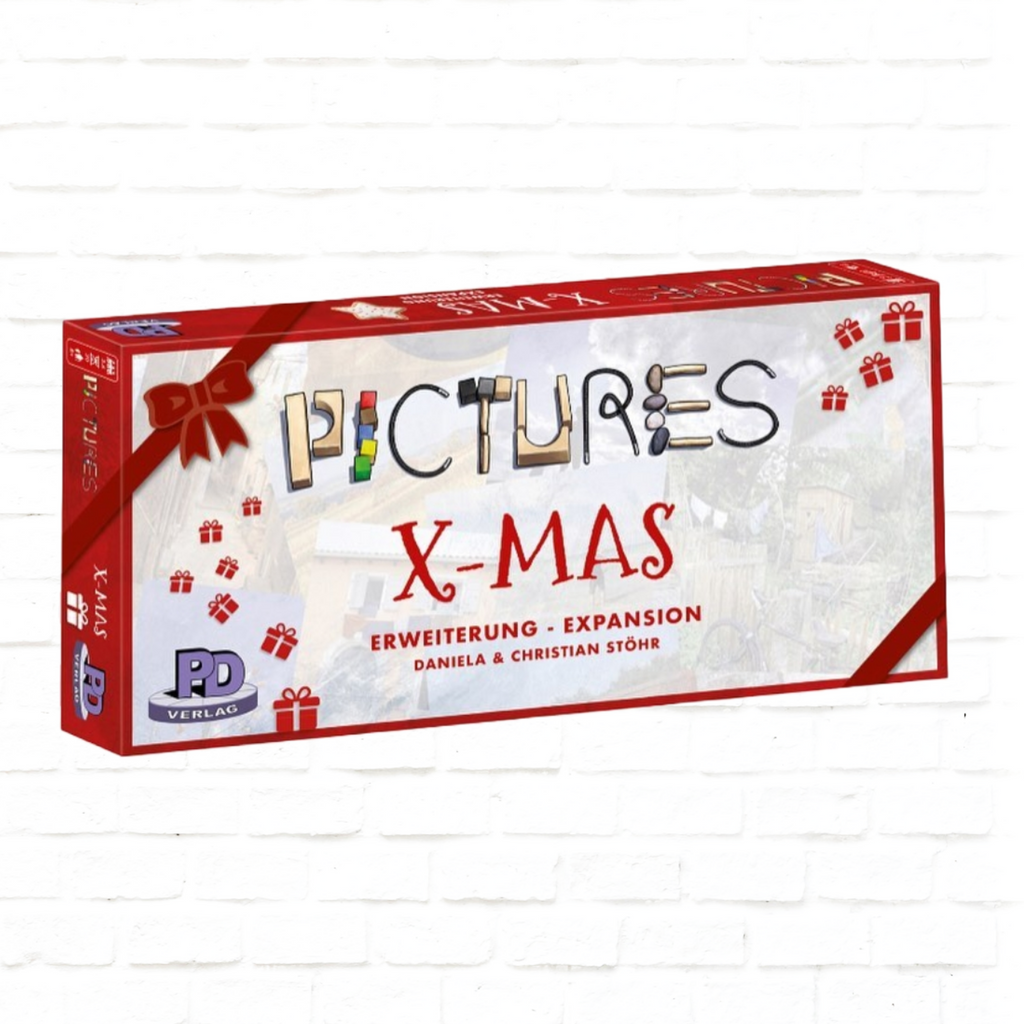 PD Verlag Pictures X-Mas Expansion English German Edition board game 3d cover