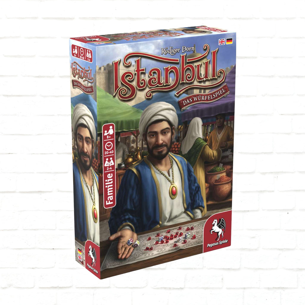 Pegasus Spiele Istanbul the dice game das Würfelspiel board game 3d cover of English and German Edition 