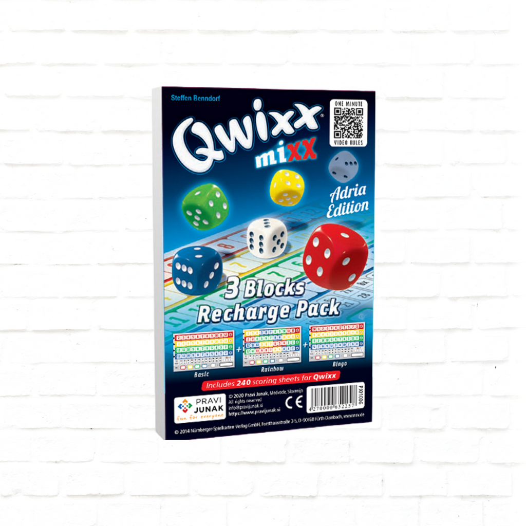 Pravi Junak Qwixx Mixx Recharge Pack Adria Edition Expansion dice game 3d cover