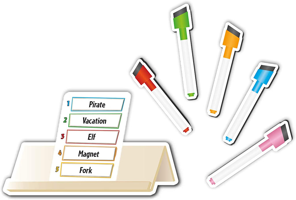 Just One Board Game pens and card example