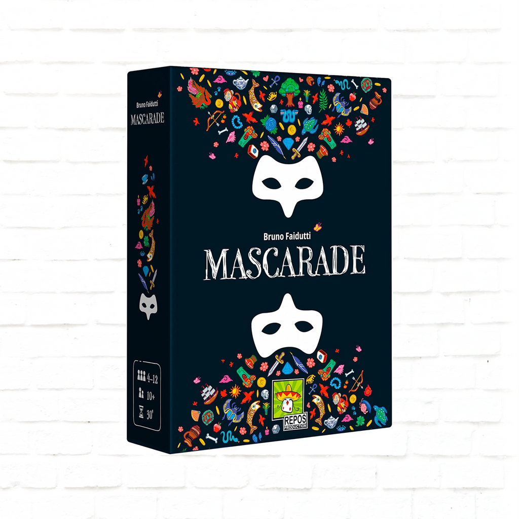 Repos Production Mascarade 2nd Edition card game cover of party game
