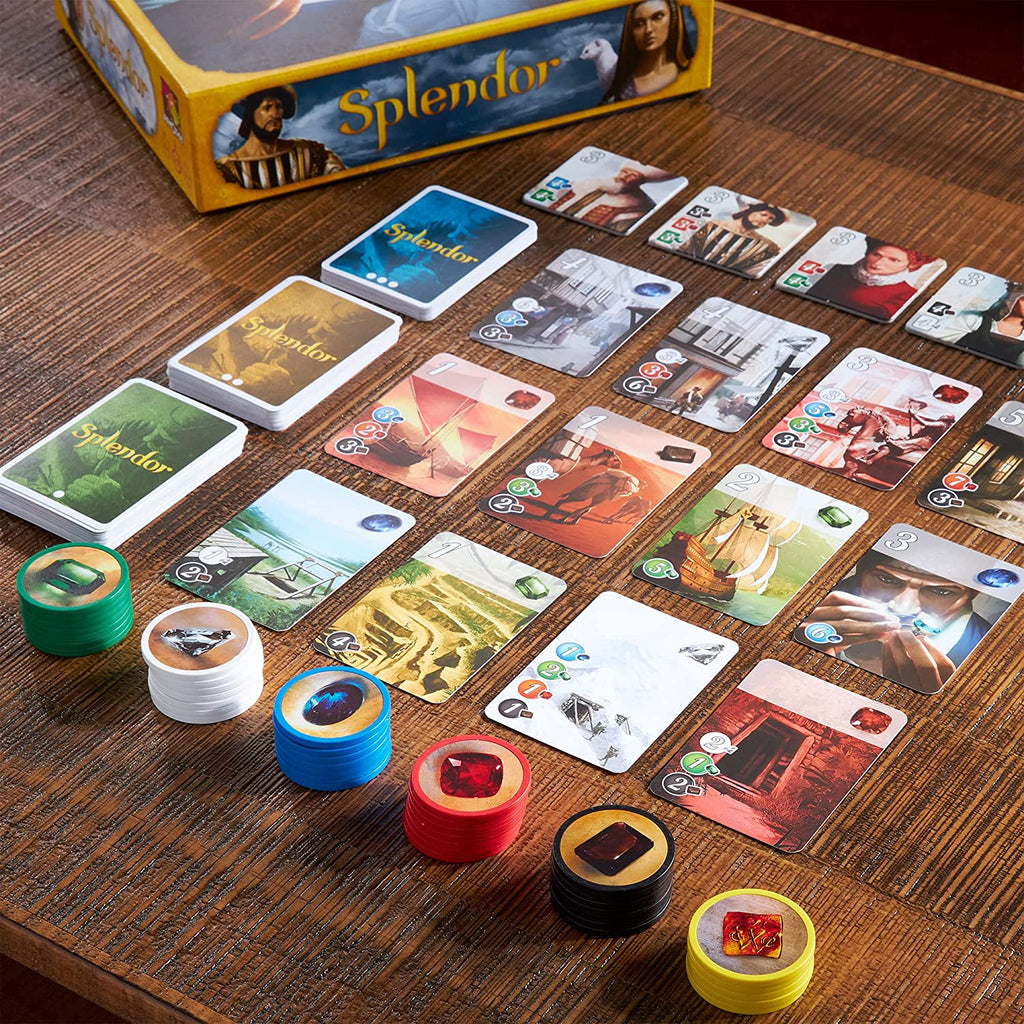 Space Cowboys Splendor board game set up for gameplay 