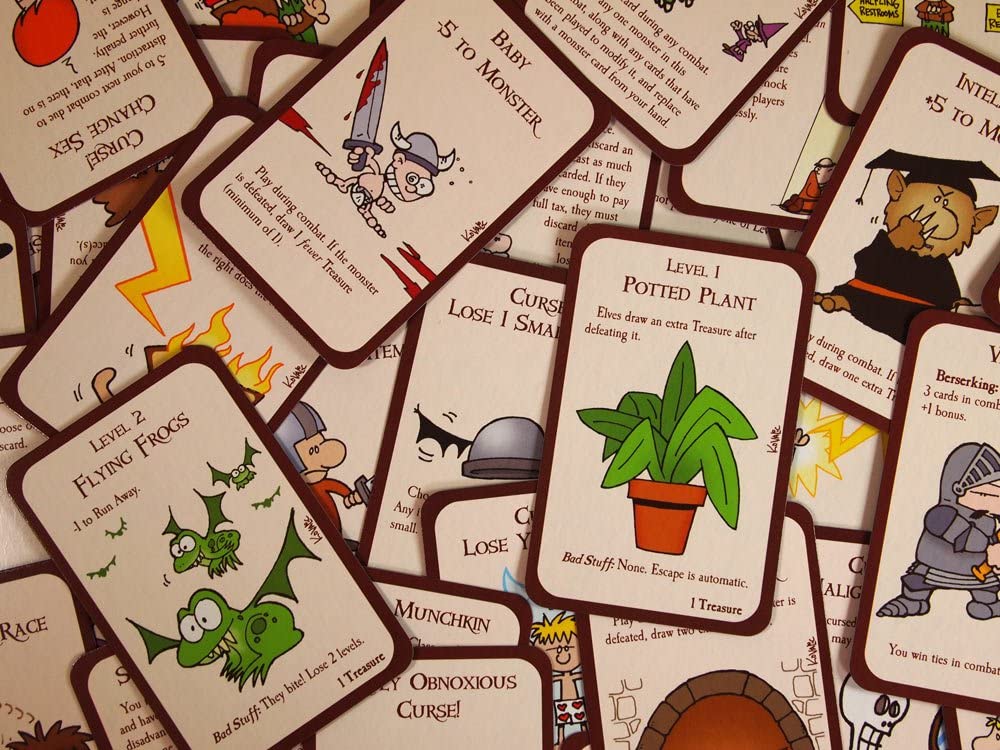 Steve Jackson Games Munchkin card game potion, curse, treasure cards