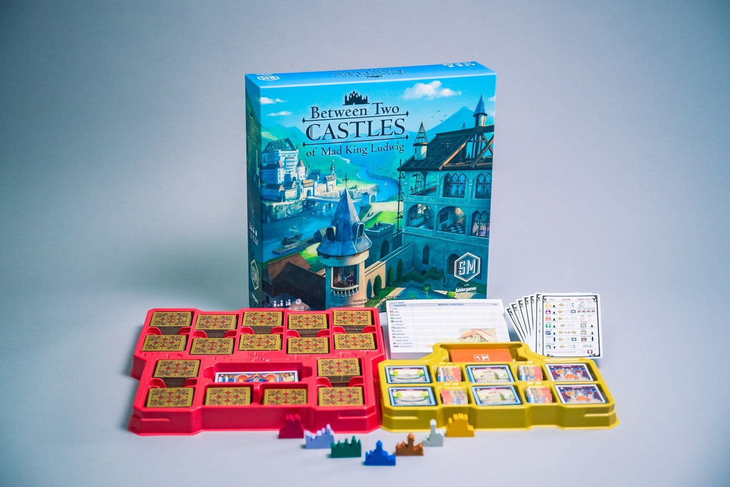 Stonemaier Games Between Two Castles of Mad King Ludwig board game contents presentation