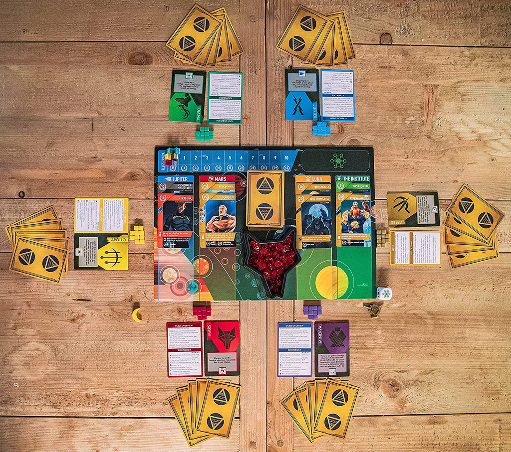 Stonemaier Games Red Rising board game gameplay in progress top-down photo