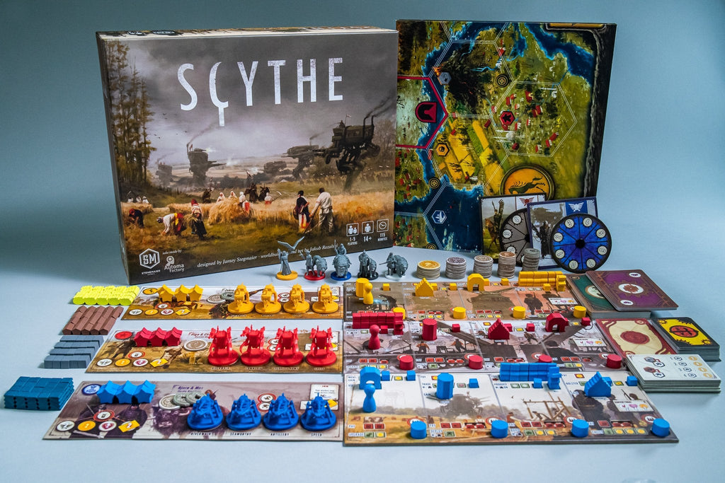 Stonemaier Games Scythe board game English Edition  game contents presentation 