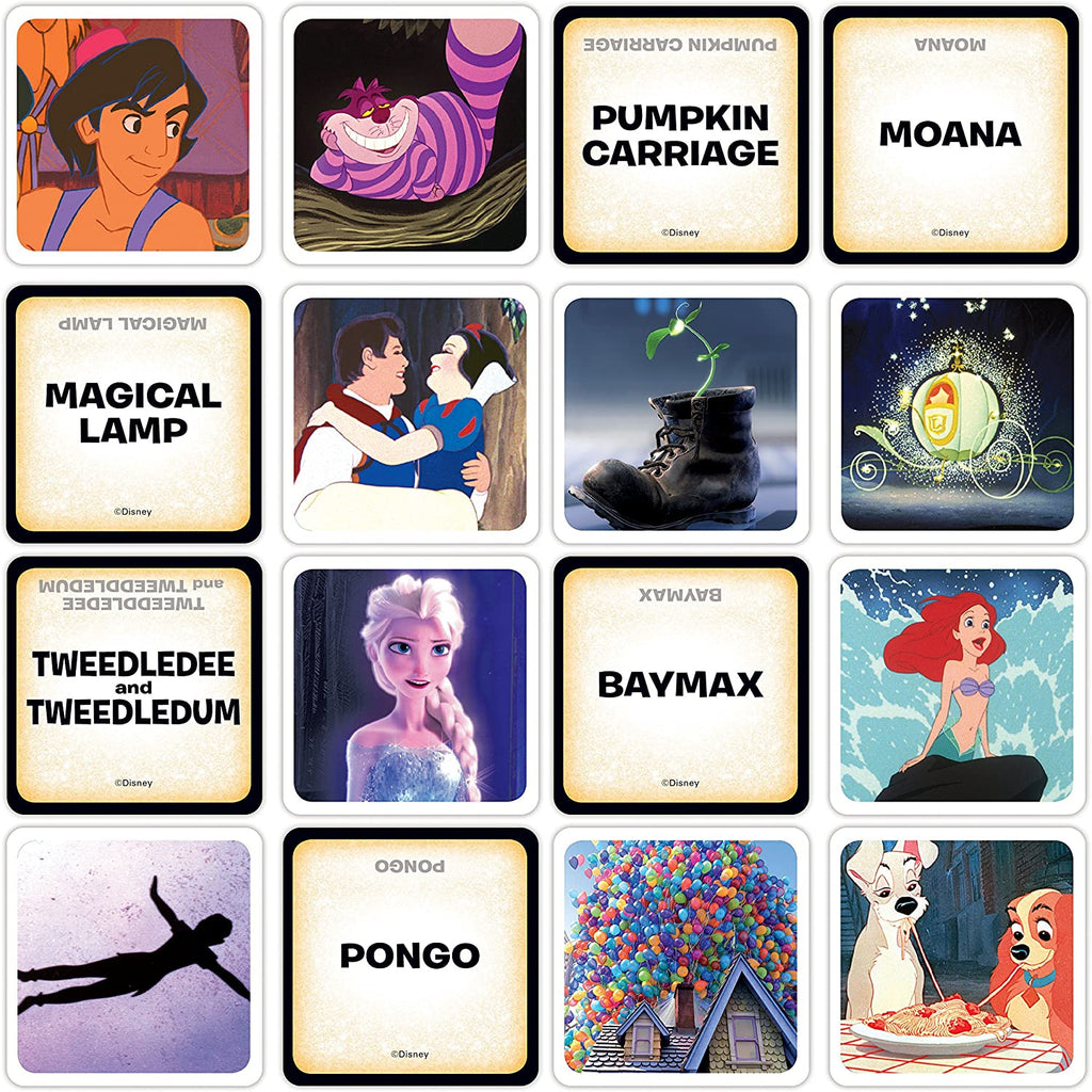 USAOPOLY Codenames Disney Family Edition card game word clues and picture clues