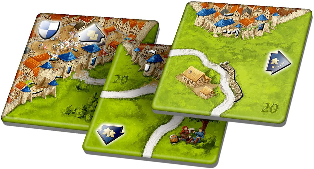 Z-Man Games Carcassonne 20th anniversary Edition board game tiles