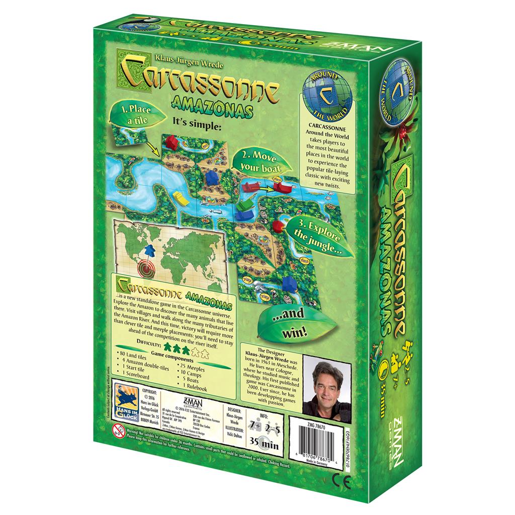 Z-Man Games Carcassonne Amazonas Edition board game box back 